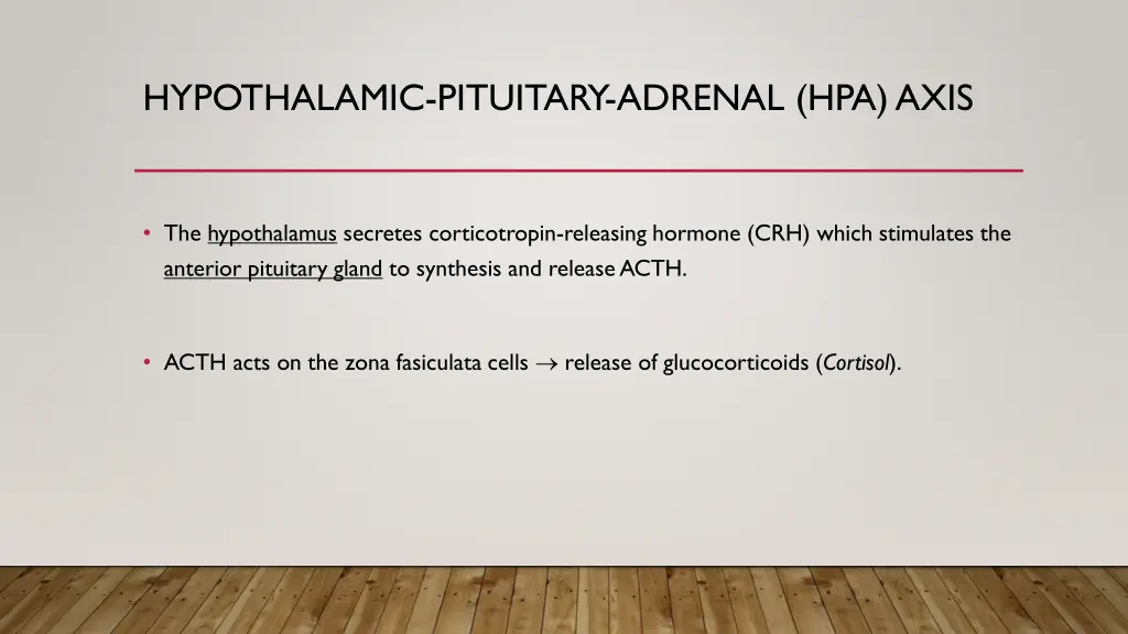 hypothalamic pituitary adrenal hpa axis