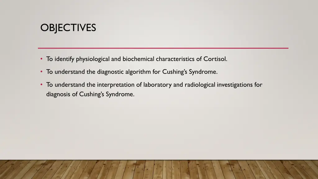 objectives
