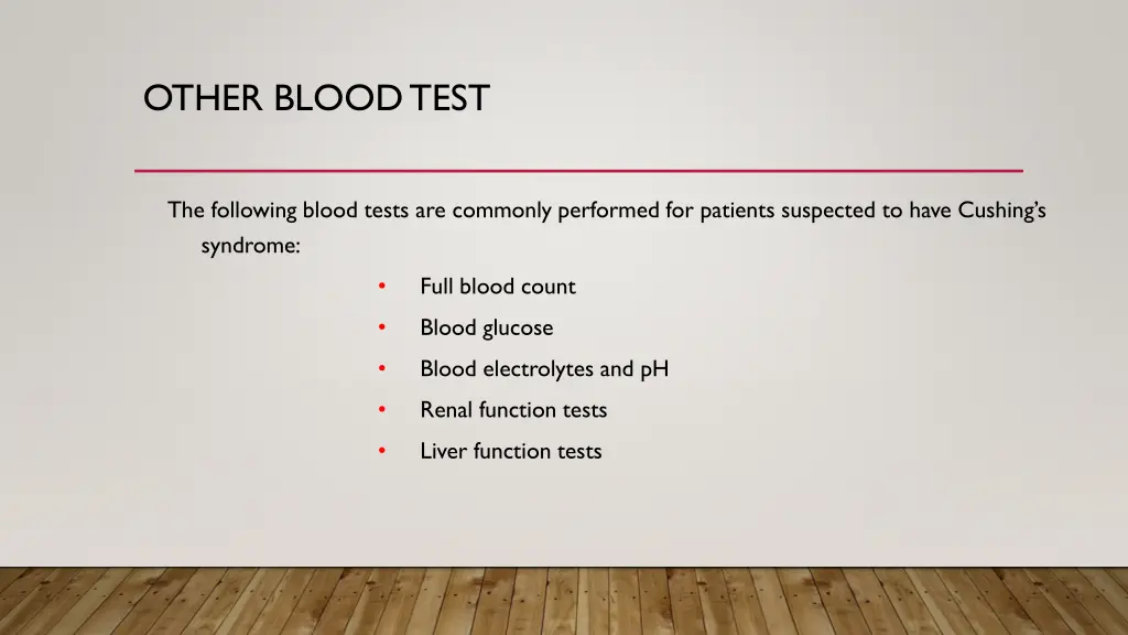 other blood test