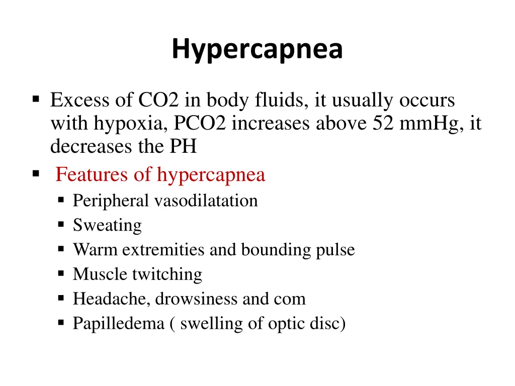 hypercapnea