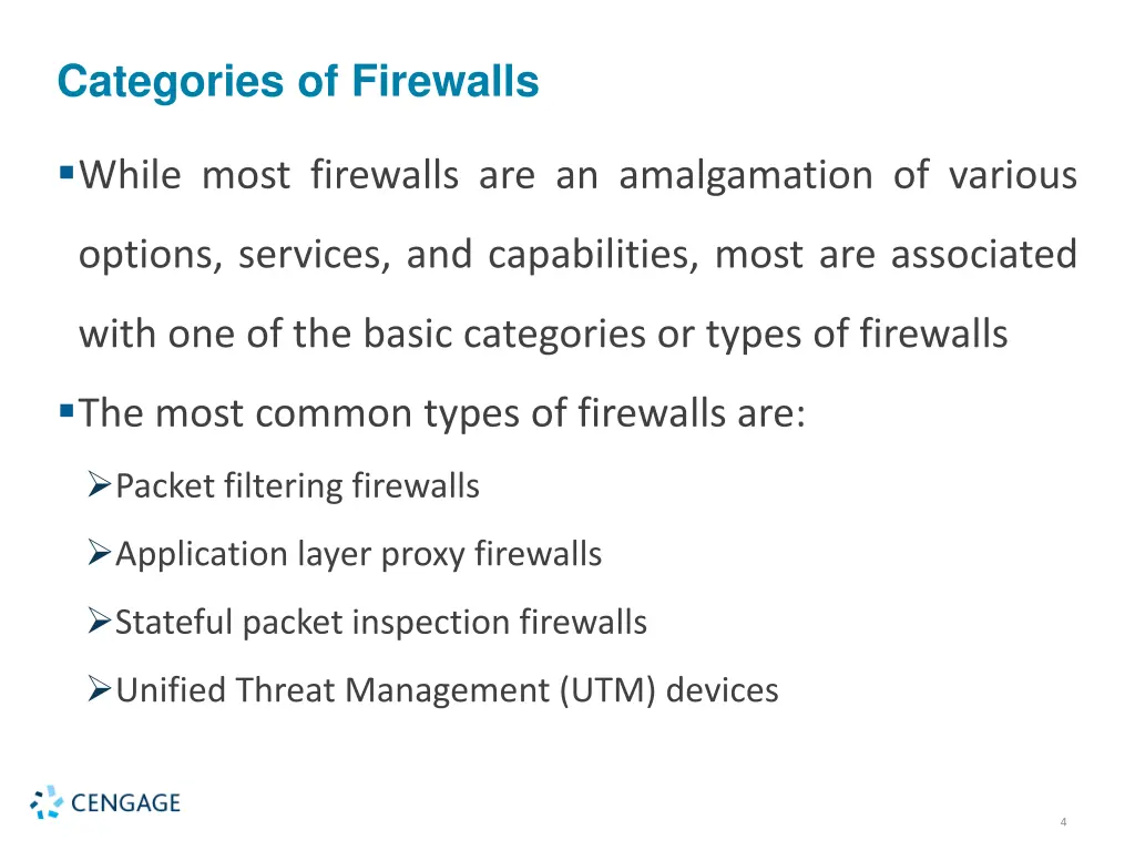 categories of firewalls