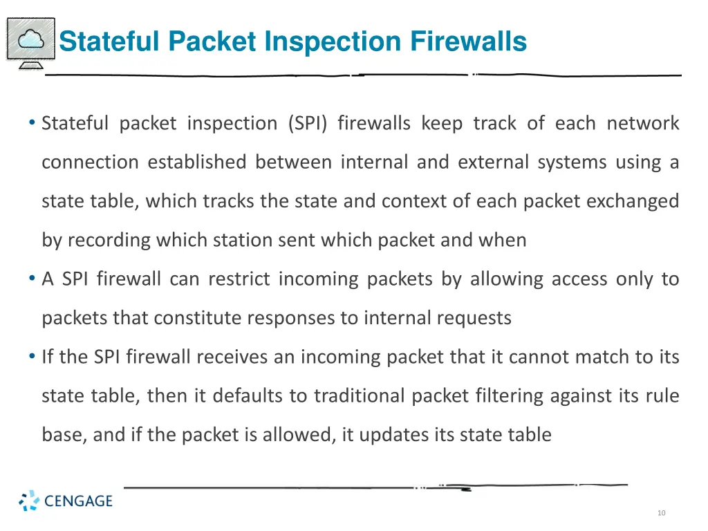 stateful packet inspection firewalls