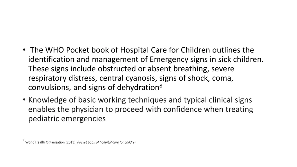 the who pocket book of hospital care for children
