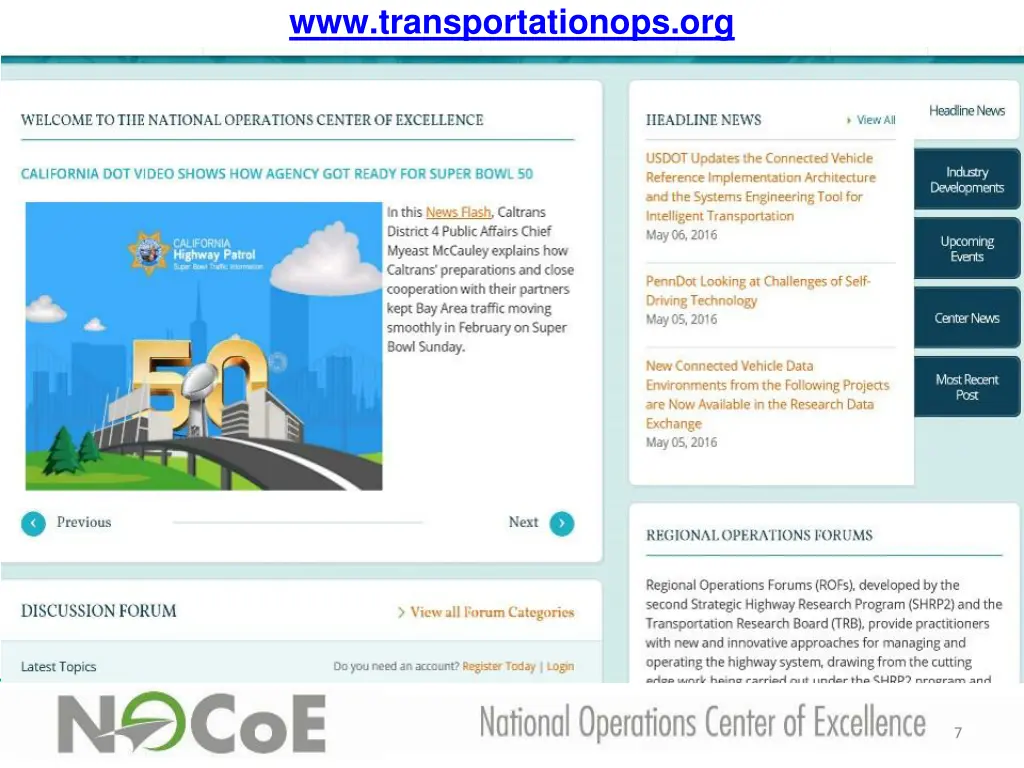 www transportationops org