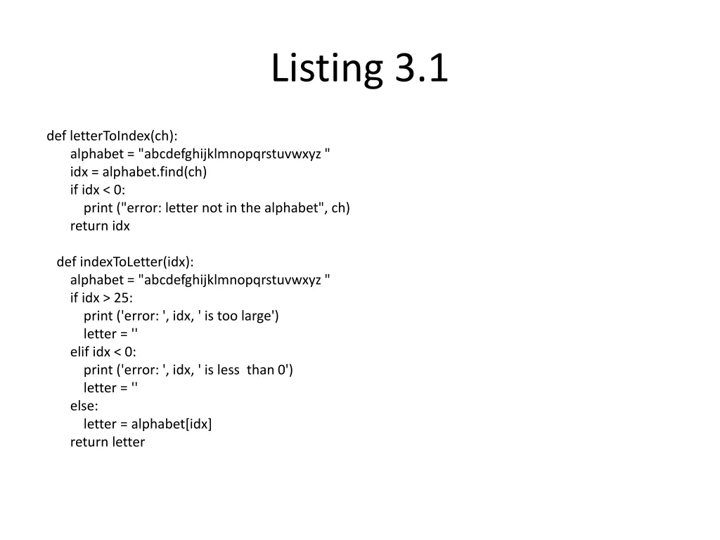listing 3 1
