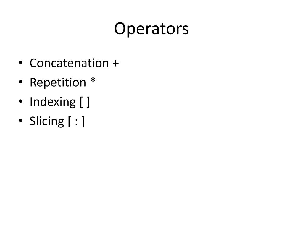operators