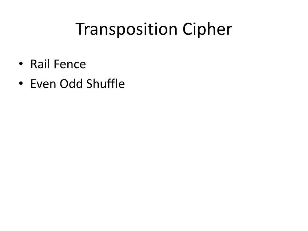 transposition cipher