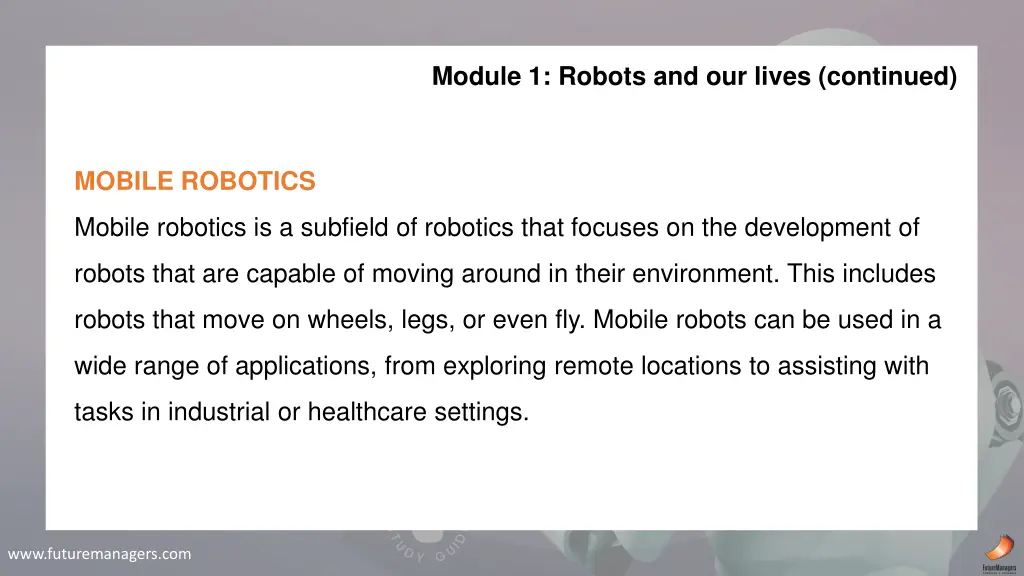 module 1 robots and our lives continued 1