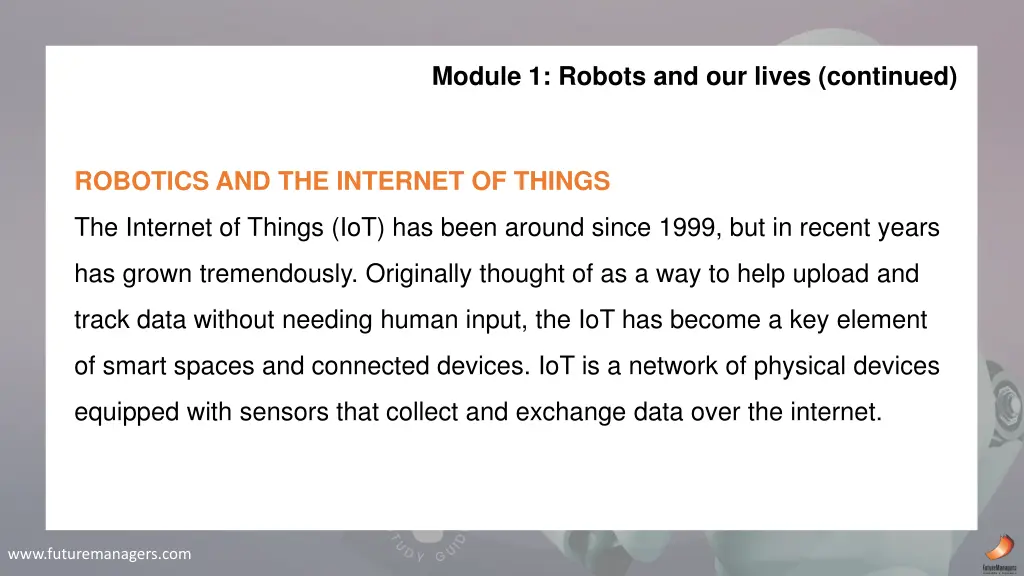 module 1 robots and our lives continued 2