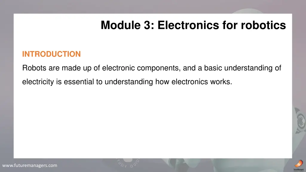 module 3 electronics for robotics