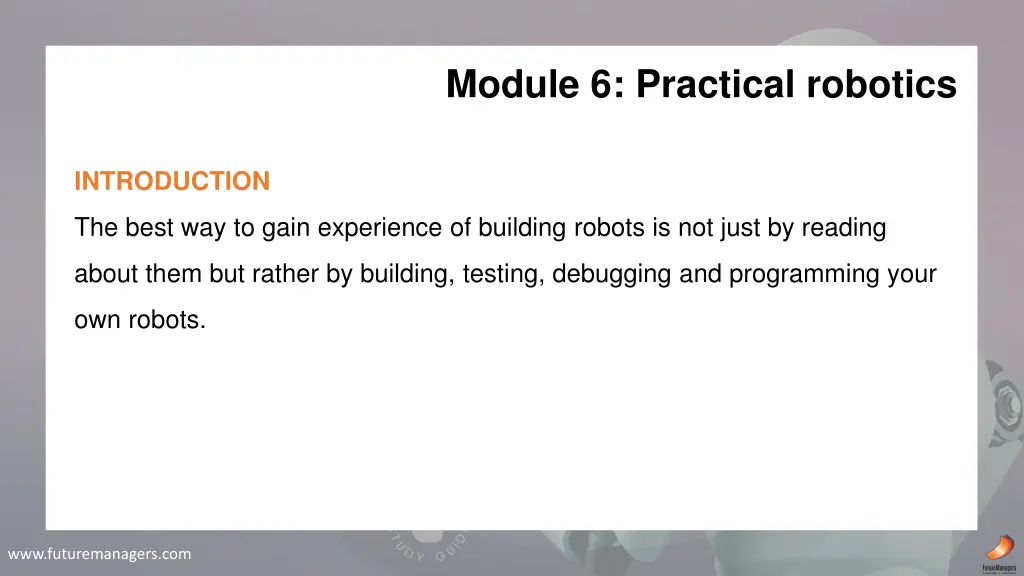 module 6 practical robotics