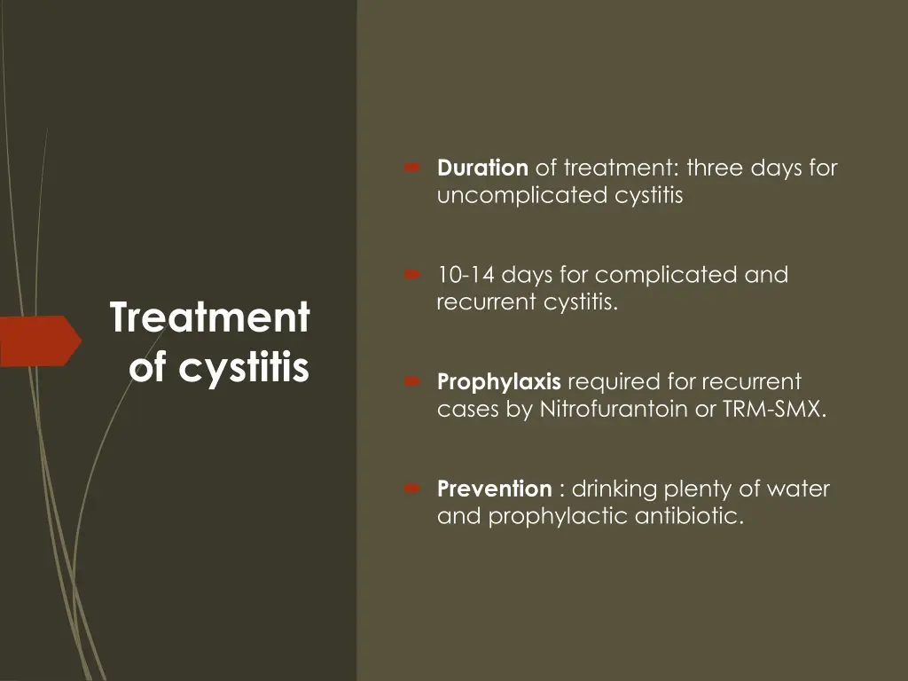 duration of treatment three days