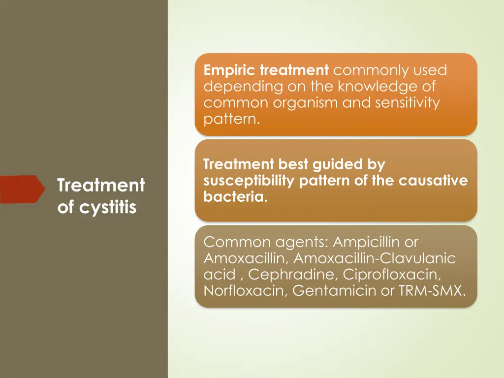 empiric treatment commonly used depending
