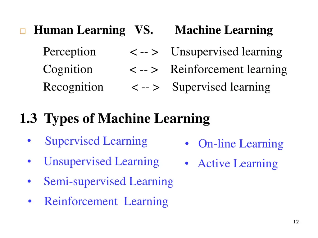 human learning vs machine learning