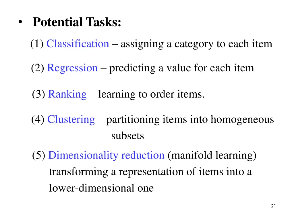 potential tasks 1