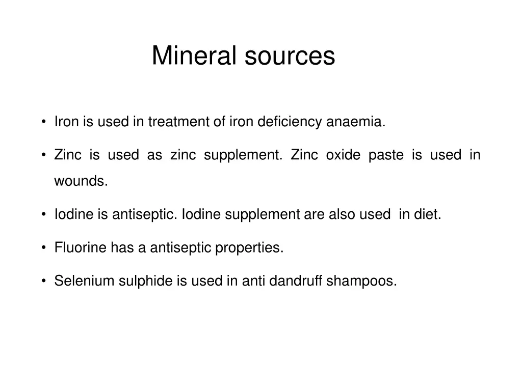 mineral sources