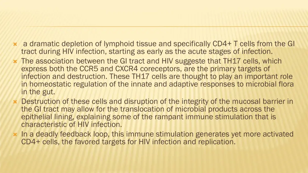 a dramatic depletion of lymphoid tissue