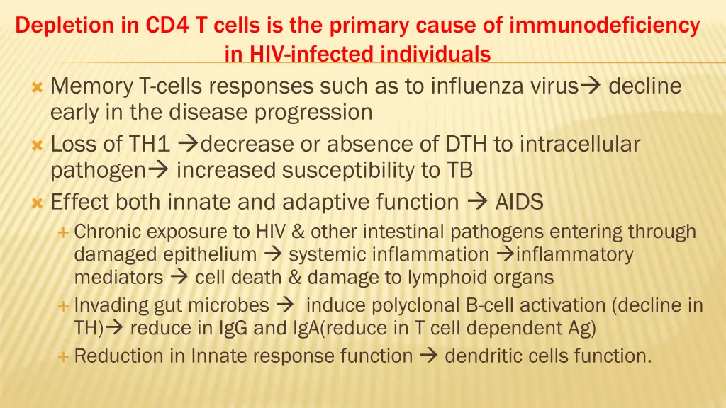 depletion in cd4 t cells is the primary cause