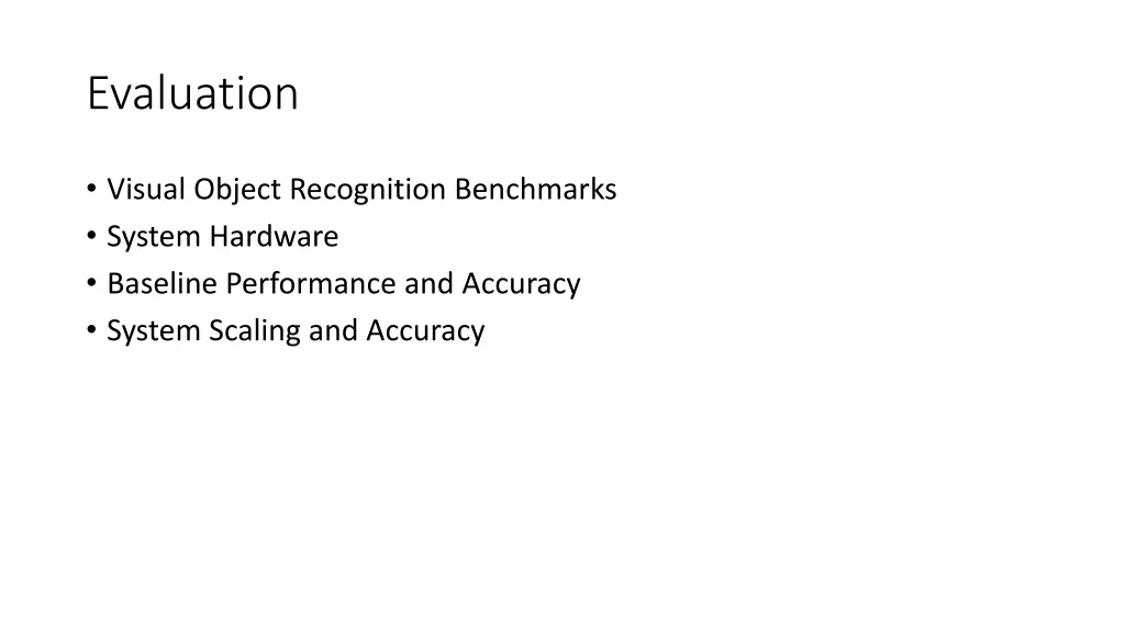 evaluation