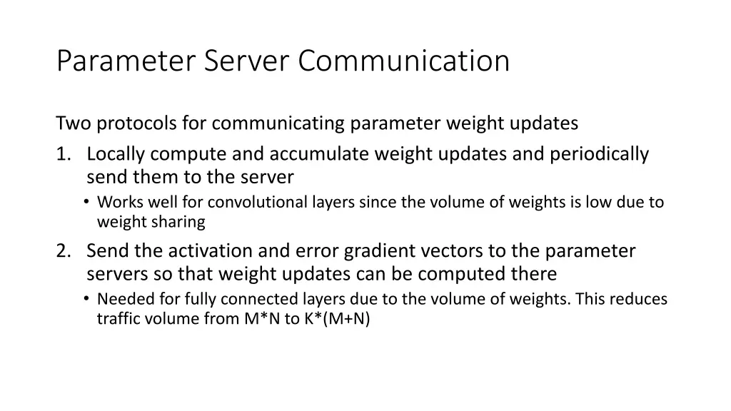 parameter server communication
