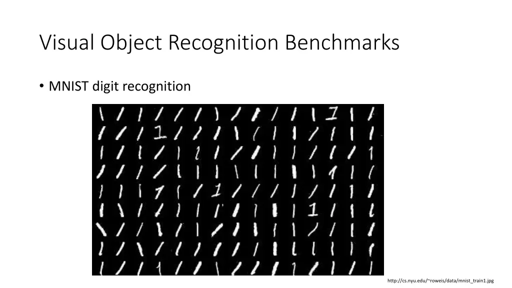 visual object recognition benchmarks