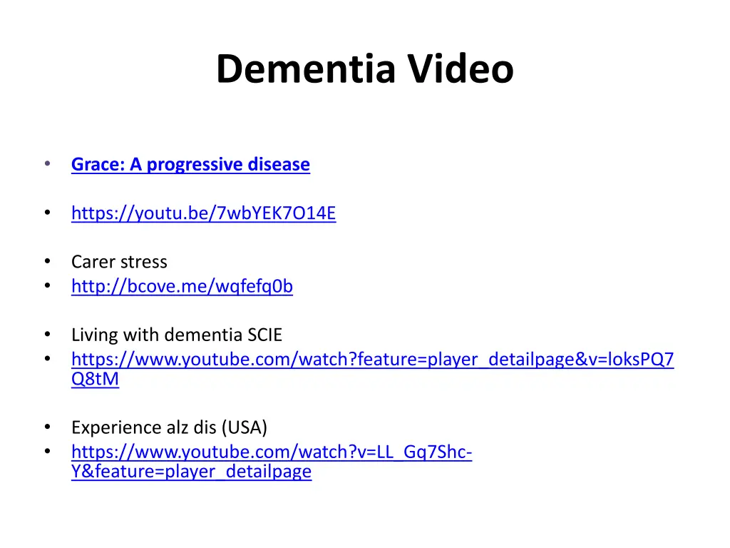dementia video