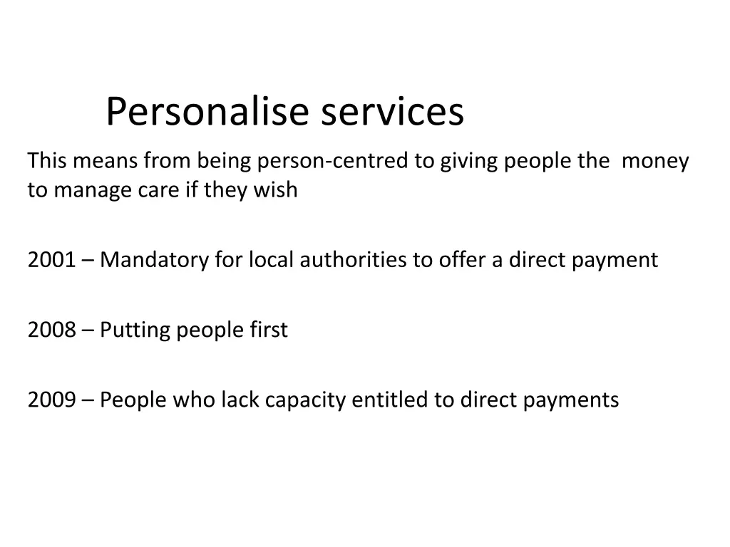 personalise services