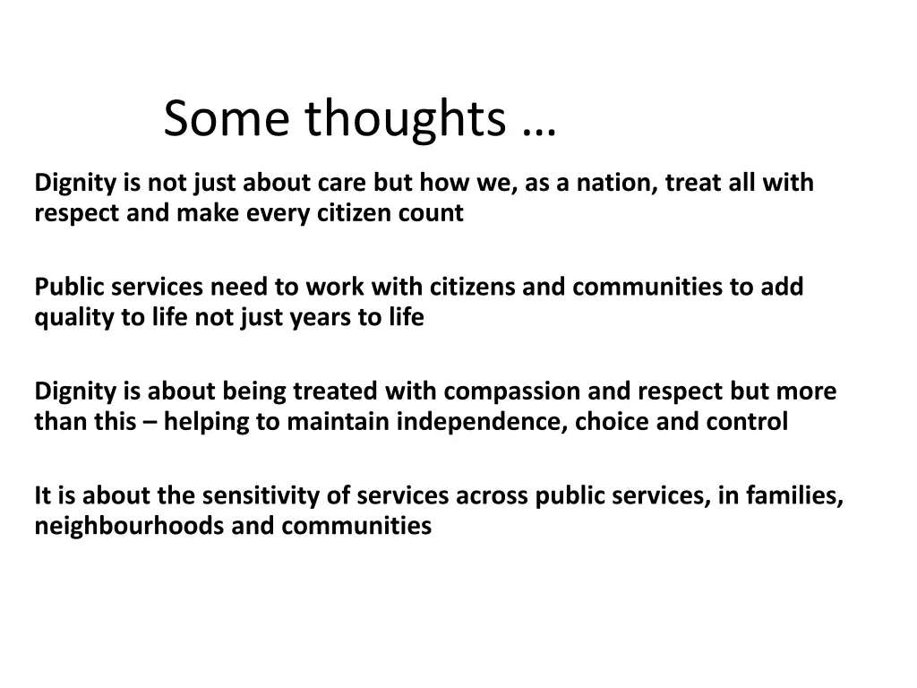 some thoughts