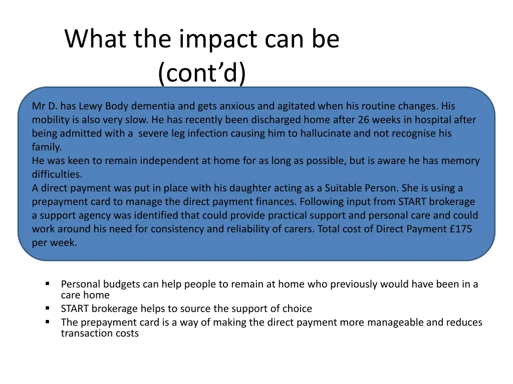 what the impact can be cont d 1
