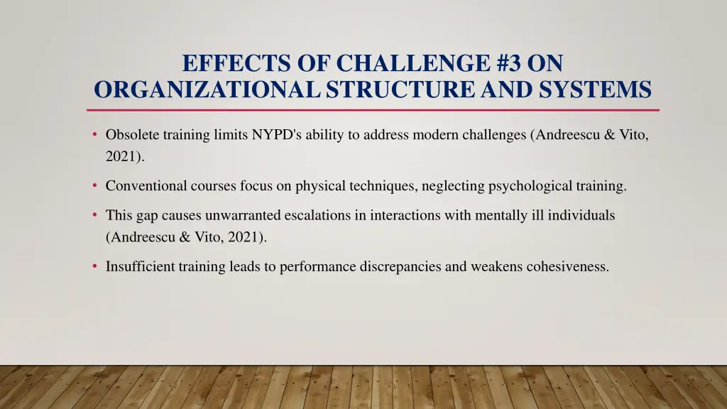 effects of challenge 3 on organizational