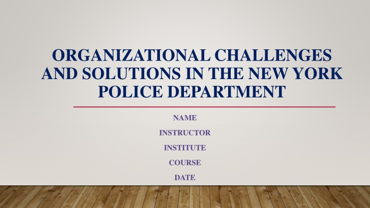 organizational challenges and solutions