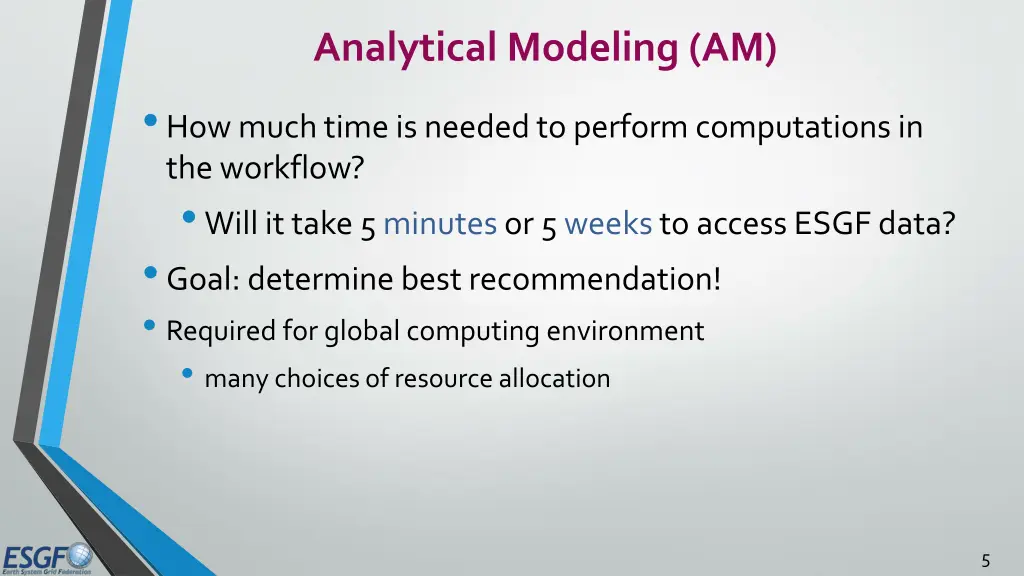 analytical modeling am how much time is needed