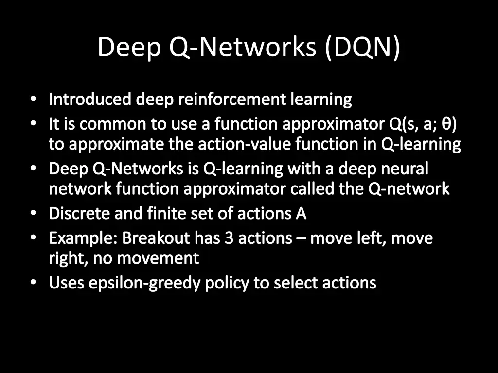 deep q networks dqn