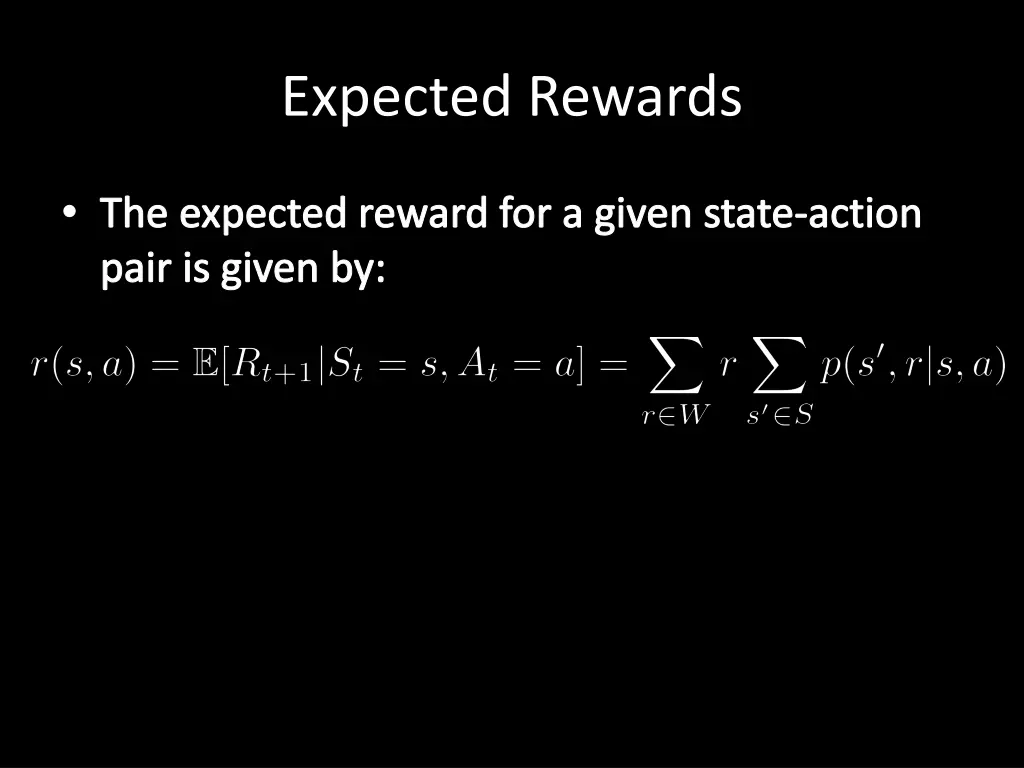 expected rewards