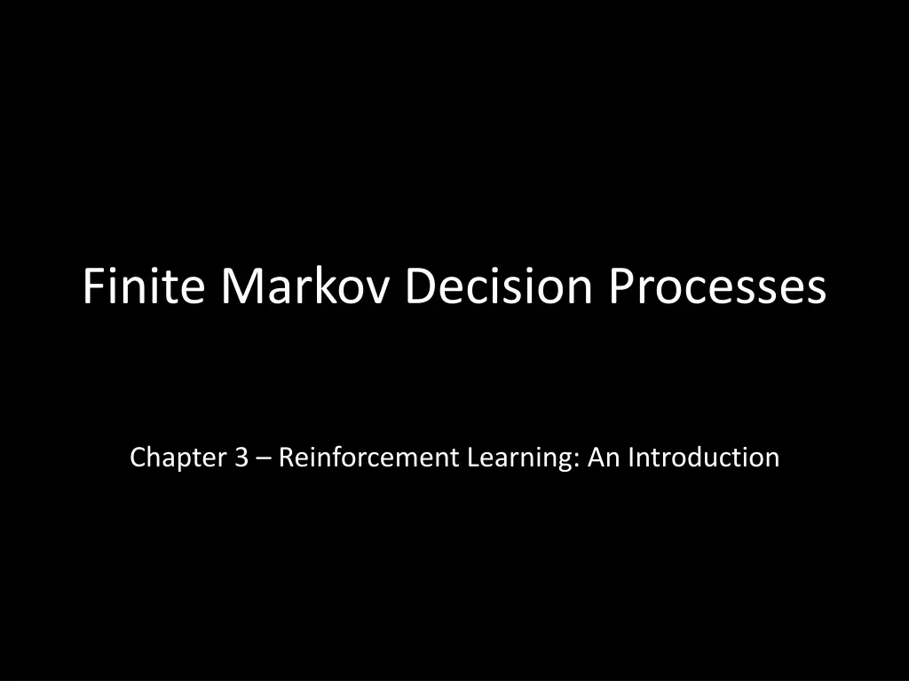 finite markov decision processes