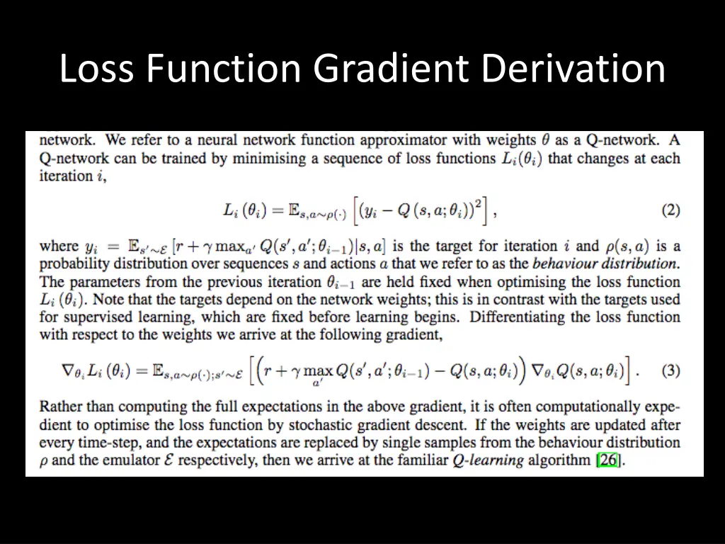 loss function gradient derivation