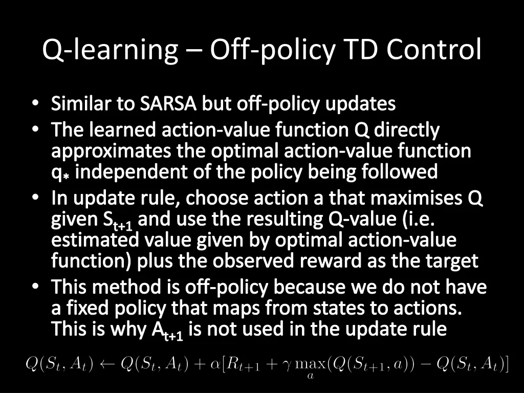 q learning off policy td control