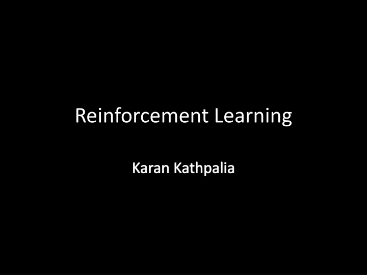 reinforcement learning