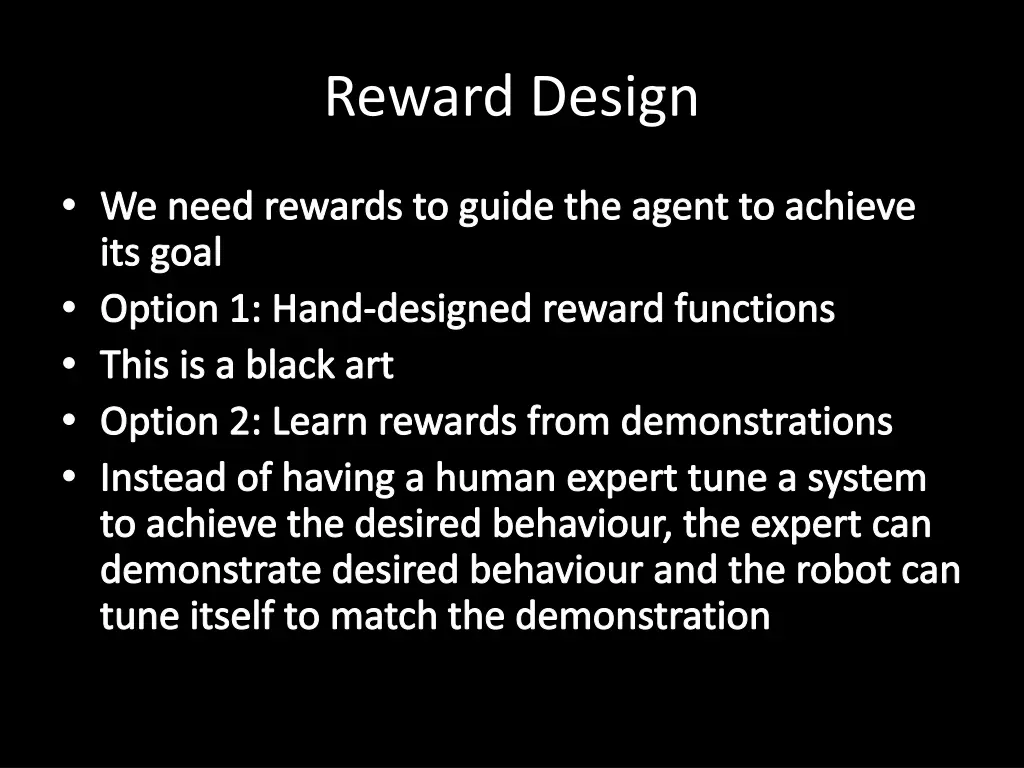 reward design