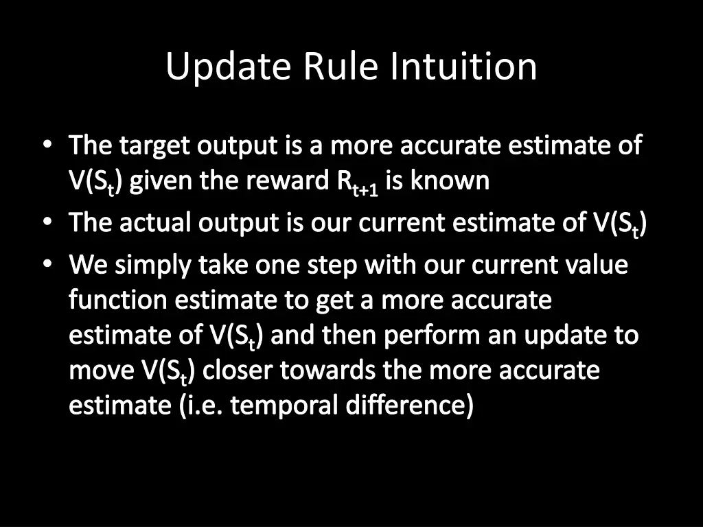 update rule intuition