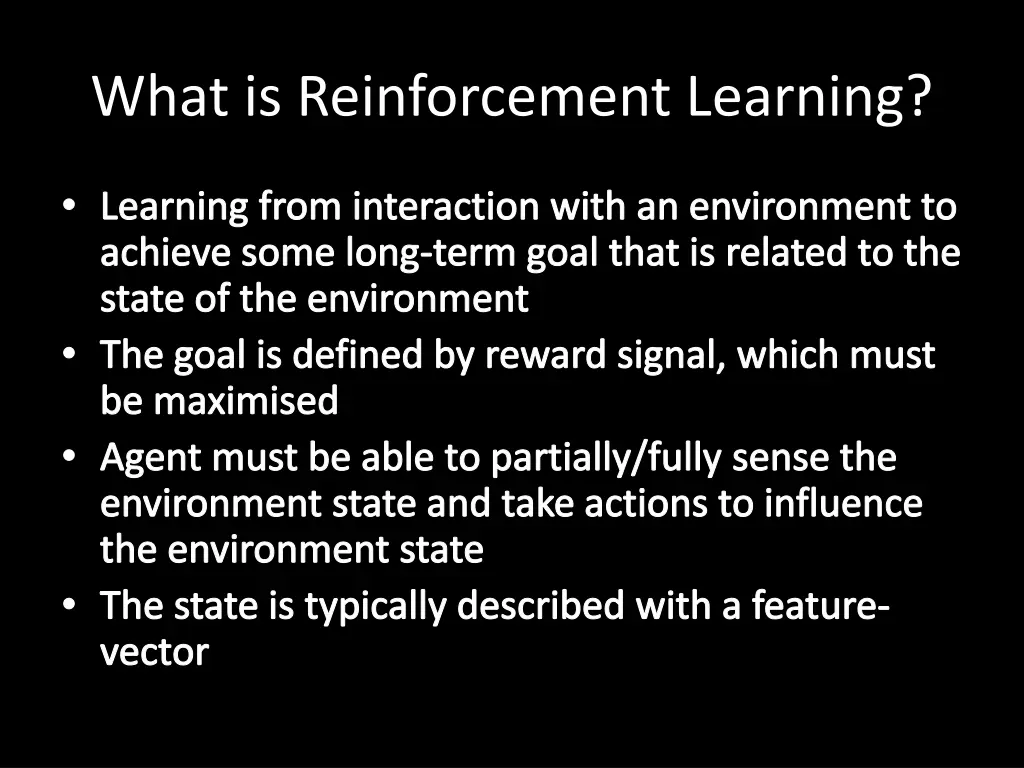 what is reinforcement learning