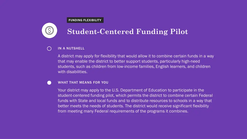 funding flexibility funding flexibility