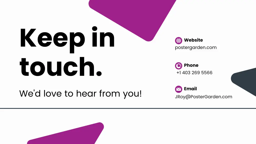 keep in touch we d love to hear from you