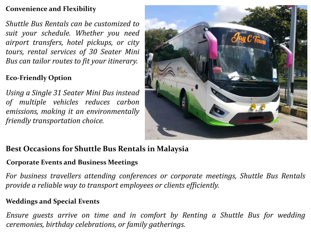convenience and flexibility