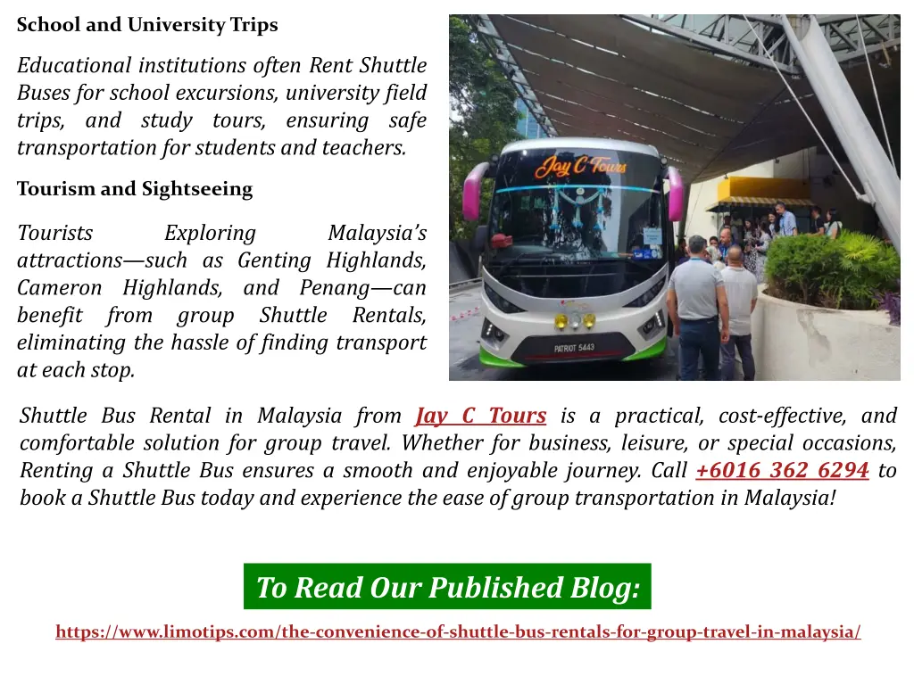 school and university trips