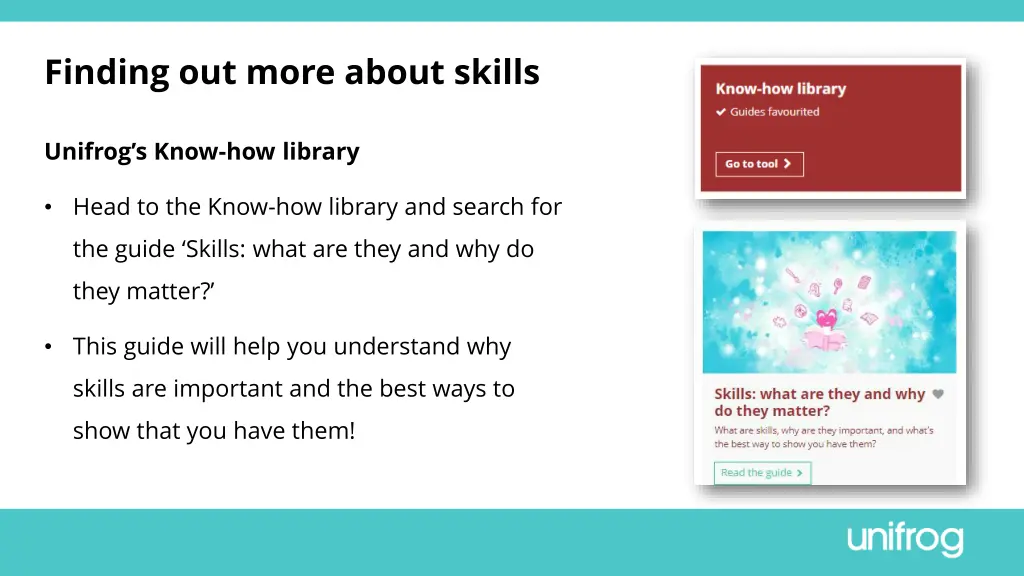 finding out more about skills