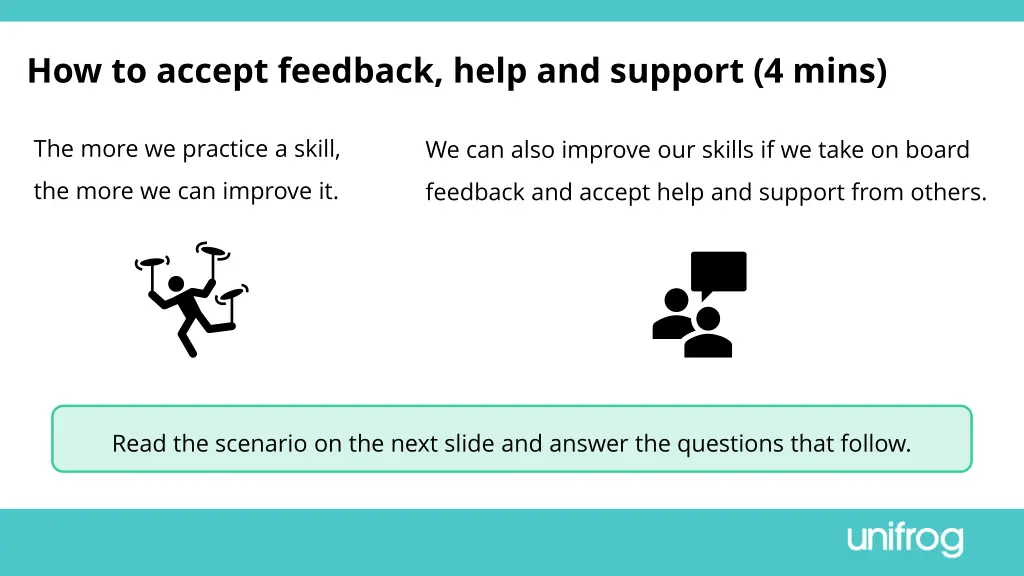 how to accept feedback help and support 4 mins