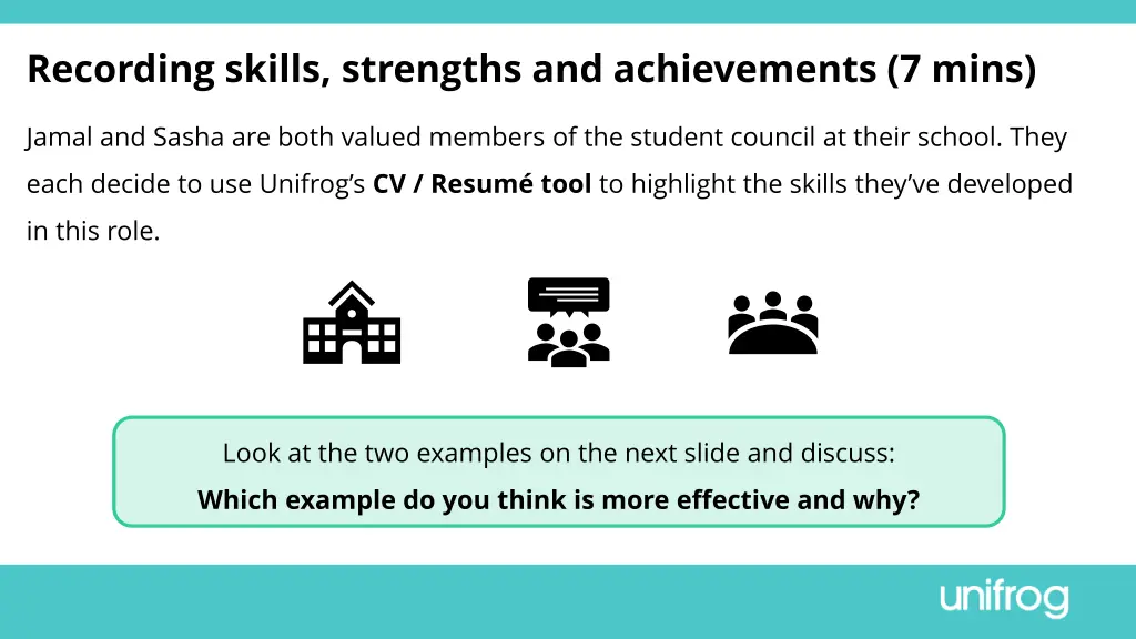 recording skills strengths and achievements 7 mins