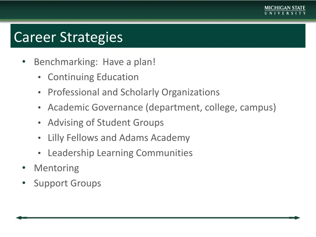 career strategies