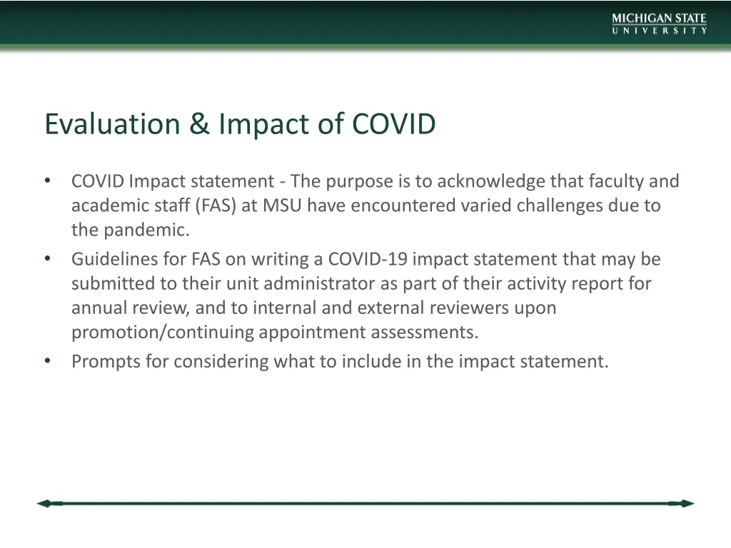 evaluation impact of covid